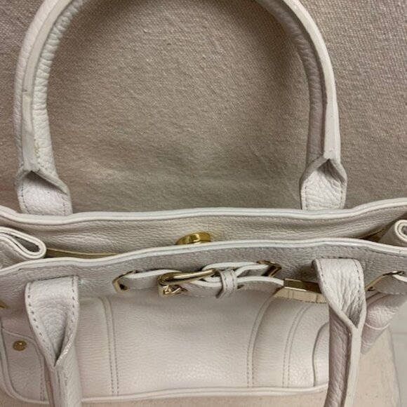 Charles David white pebble leather handbag with dustbag - Picture 4 of 16